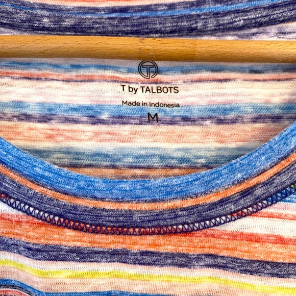 **2 for $15** TALBOTS striped short sleeve shirt. Size medium - Picture 6 of 7